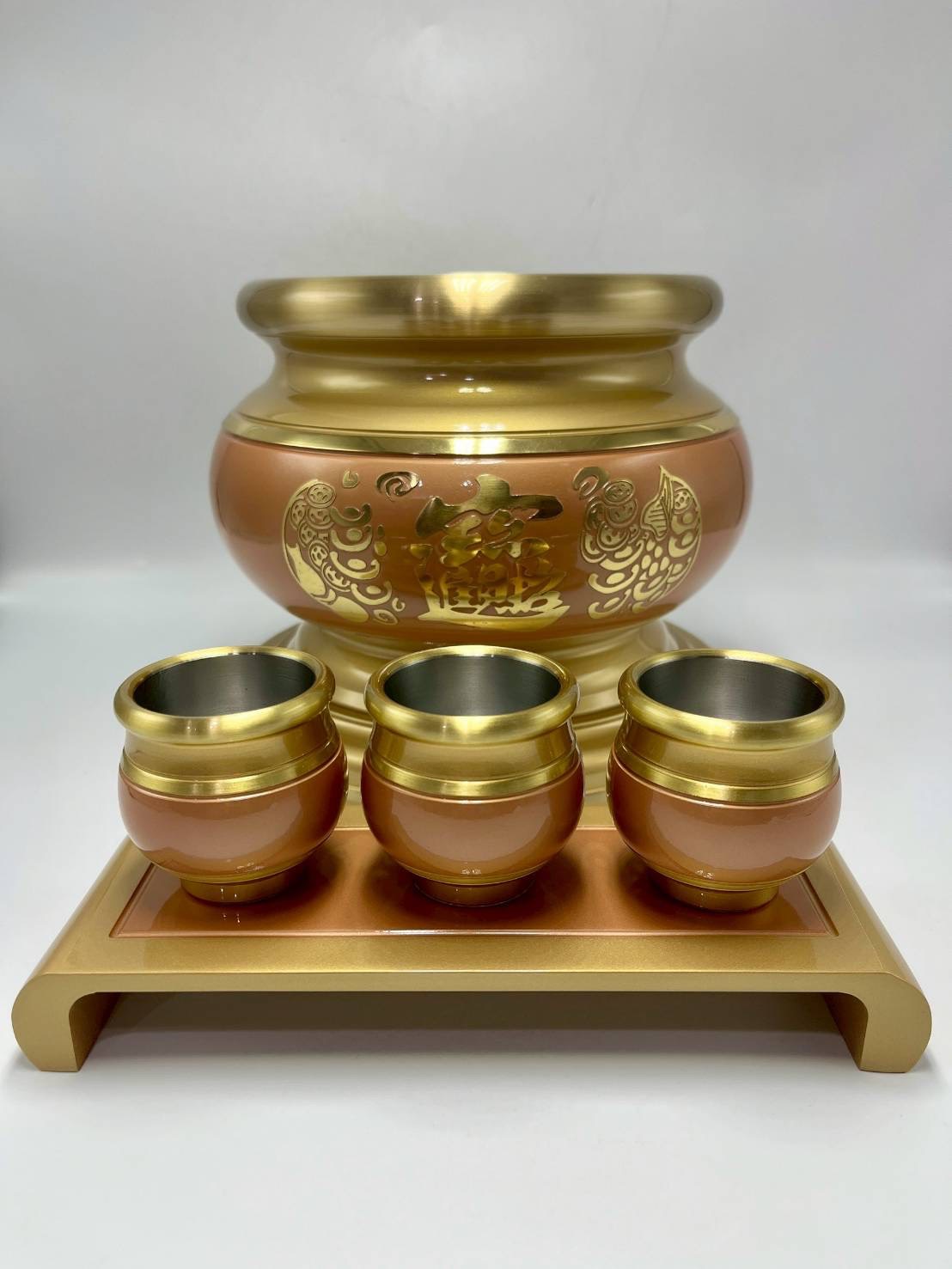 鍛造銅玫瑰金-招財進寶款